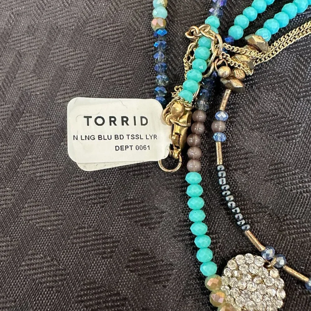 Torrid Layered Beaded Necklace With Tassel